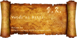 Vetési Kitti névjegykártya