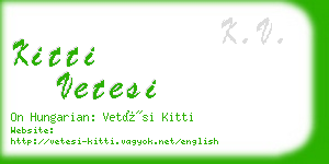 kitti vetesi business card